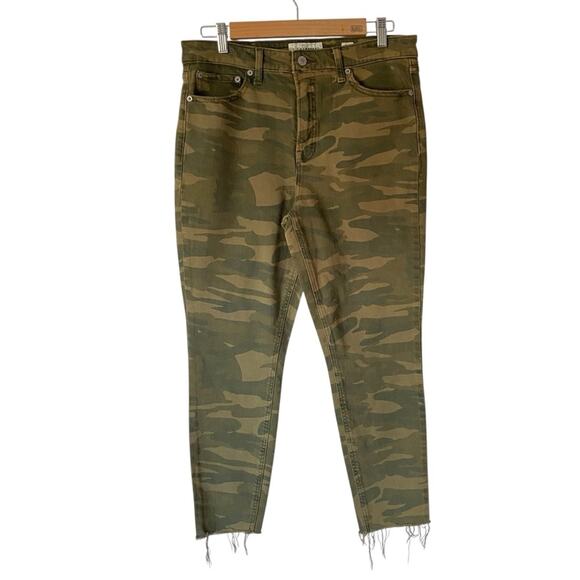 Lucky Brand Bridgette High Rise Camo Olive Green Skinny Crop Jeans size 10/30 - Picture 4 of 11